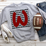 Wolves Funky Repeat Maroon-Light Gray/Black Digital Download