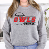 Owls Baseball Digital Download