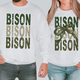 Bison Repeat Camo Green Bow Digital Download
