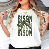 Bison Repeat Camo Green Bow Digital Download