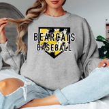 Yellow Black Bearcats Splatter Camo Baseball Digital Download