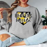 Yellow Black Beavers Splatter Camo Baseball Digital Download