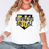 Yellow Black Big Reds Splatter Camo Softball Digital Download