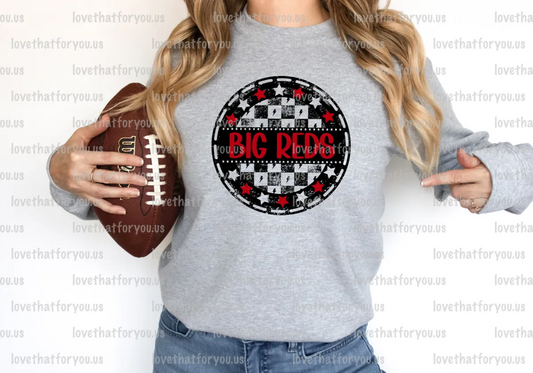 Big Reds Checker Star Circle Digital Download