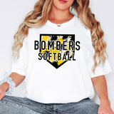 Yellow Black Bombers Splatter Camo Softball Digital Download