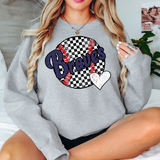 Braves Checker Baseball Heart Digital Download