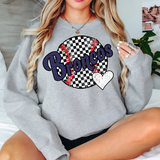 Broncos Checker Baseball Heart Digital Download
