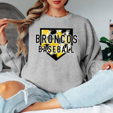 Yellow Black Broncos Splatter Camo Baseball Digital Download