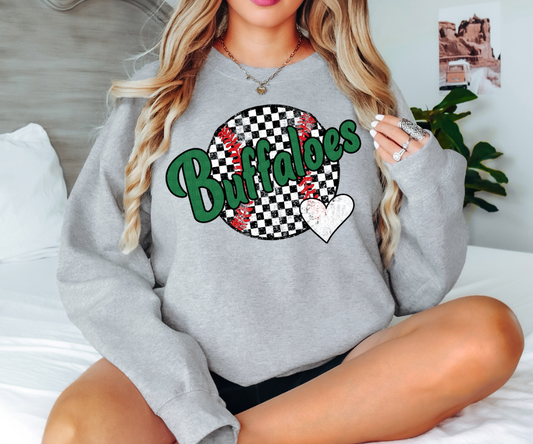 Buffaloes Checker Baseball Heart Digital Download