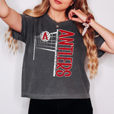 Antlers Team Volleyball Net Distressed Digital Download