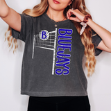 Bluejays Team Volleyball Net Distressed Digital Download