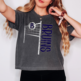 Bruins Team Volleyball Net Distressed Digital Download