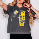 Buffalos Team Volleyball Net Distressed Digital Download