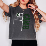 Canes Team Volleyball Net Distressed Digital Download