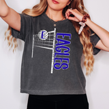 Eagles Team Volleyball Net Distressed Royal Blue Digital Download