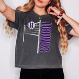 Hounds Team Volleyball Net Distressed Digital Download