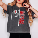 Indians Team Volleyball Net Distressed Digital Download