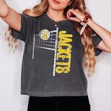 Jackets Team Volleyball Net Distressed Digital Download