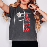 Lady Reds Team Volleyball Net Distressed Digital Download