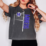 Miners Team Volleyball Net Distressed Digital Download