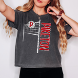 Piketon Team Volleyball Net Distressed Digital Download