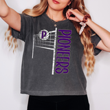 Pioneers Team Volleyball Net Distressed Purple/Vegas Gold Digital Download