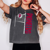 Pioneers Team Volleyball Net Distressed Red/Royal Blue Digital Download