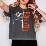 Pretzels Team Volleyball Net Distressed Digital Download