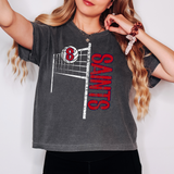 Saints Team Volleyball Net Distressed Digital Download