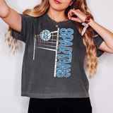 Spartans Team Volleyball Net Distressed Columbia Blue Digital Download