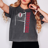 Thunderbirds Team Volleyball Net Distressed Digital Download