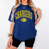 Chargers Arch Football Distressed PNG Digital Download