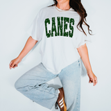 Canes Dark Green Varsity Distressed Teams Digital Download