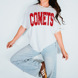 Comets Red Varsity Distressed Teams Digital Download