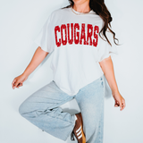 Cougars Red Varsity Distressed Teams Digital Download