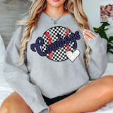 Cowboys Checker Baseball Heart Digital Download