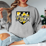 Yellow Black Crusaders Splatter Camo Baseball Digital Download