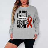 Nobody Fights Alone Dark Red Ribbon Digital Download