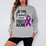 Nobody Fights Alone Purple Ribbon Digital Download