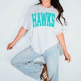 Hawks Teal Varsity Distressed Teams Digital Download