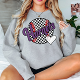 Hornets Checker Baseball Heart Digital Download