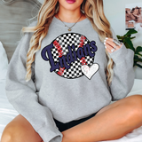Indians Checker Baseball Heart Digital Download