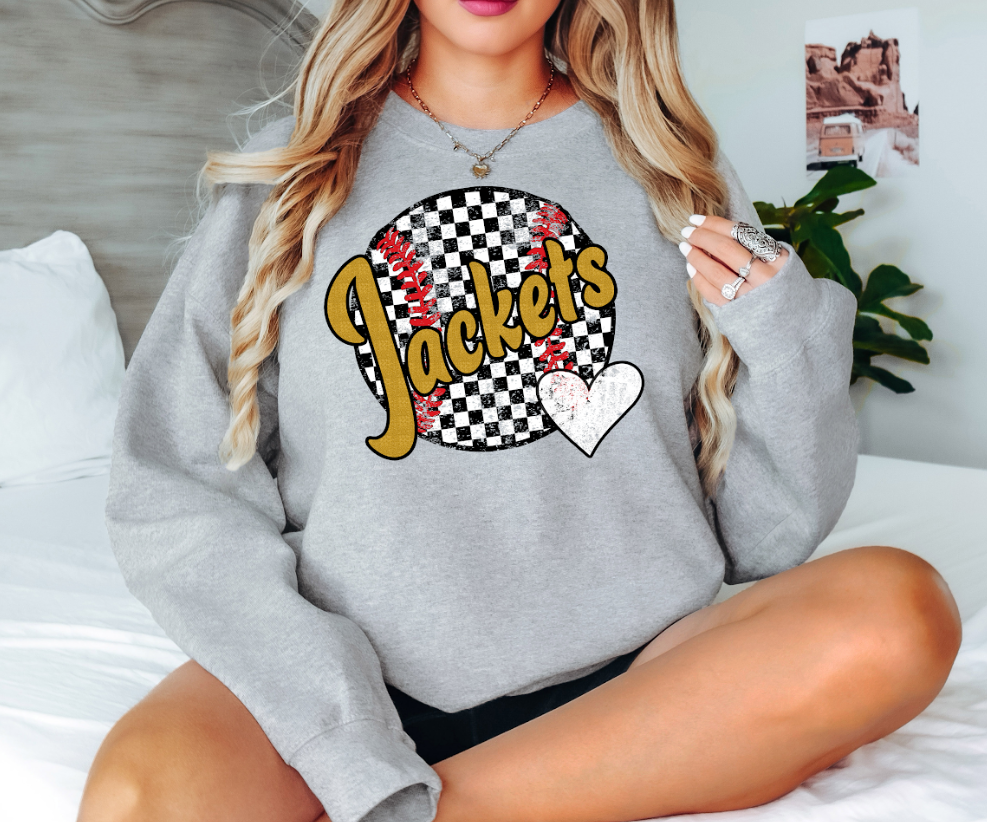 Jackets Checker Baseball Heart Digital Download