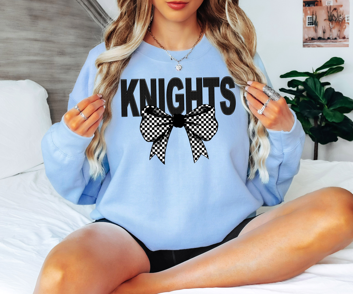 Knights Coquette Checker Bow Digital Download