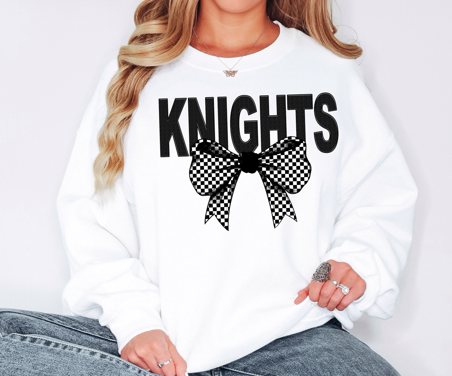 Knights Coquette Checker Bow Digital Download