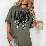 Lions Coquette Checker Bow Digital Download