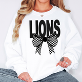 Lions Coquette Checker Bow Digital Download