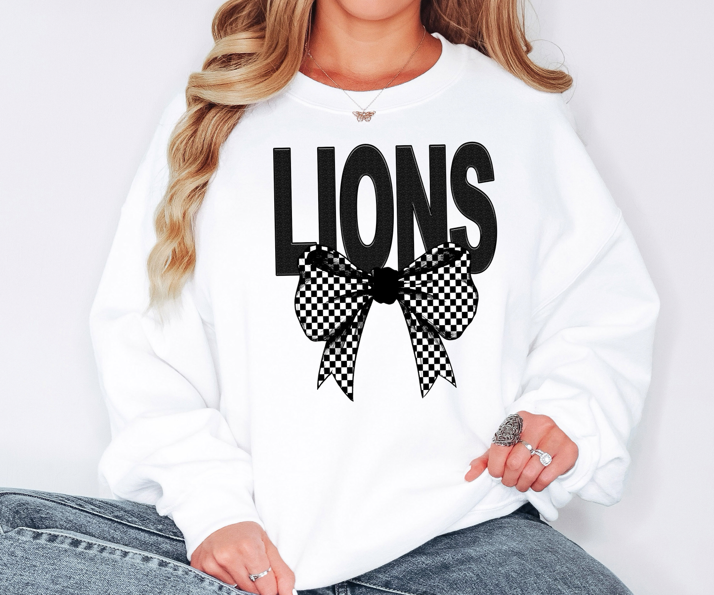 Lions Coquette Checker Bow Digital Download
