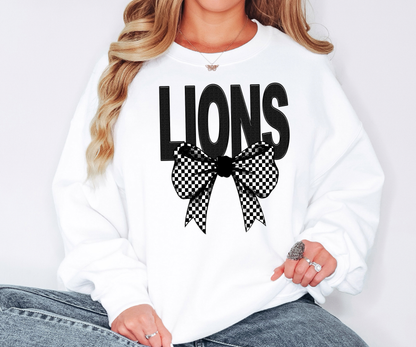 Lions Coquette Checker Bow Digital Download