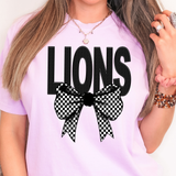 Lions Coquette Checker Bow Digital Download